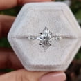 thumbnail image 4 of solitaire jewels 2CT Marquise Moissanite Hidden Halo Engagement Ring For Women, 18K Rose Gold, 4 of 7