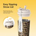 thumbnail image 3 of Leopard Print 18oz Double Drinking Coffee Mug – Vacuum Insulated Stainless Steel Travel Cup with Leakproof Lid, 316 Steel Thermos Tumbler for Hot & Cold Beverages, 3 of 6