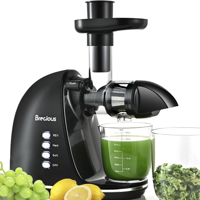 Slow Masticating Juicer,Brecious Cold Press Juicers with 2 Speed Modes & Quiet Motor,Juicers Machines Vegetable and Fruit with Reverse Function,Celer