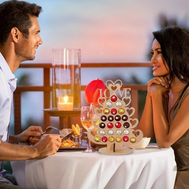 Home Decor Valentine'S Day Wooden Home Party Chocolate Stand Decoration  Wooden Advent Calendar Valentines Day Decor Wooden - Walmart.com