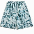 thumbnail image 5 of Zynoxe Summer Shorts for Men with Pockets Adjustable Drawstring Waist Men's Knee Length Shorts Fashion Hawaii Printed Casual Beach Shorts Comfy Breathable Quick-Dry Swim Trunks 3XL, 5 of 6
