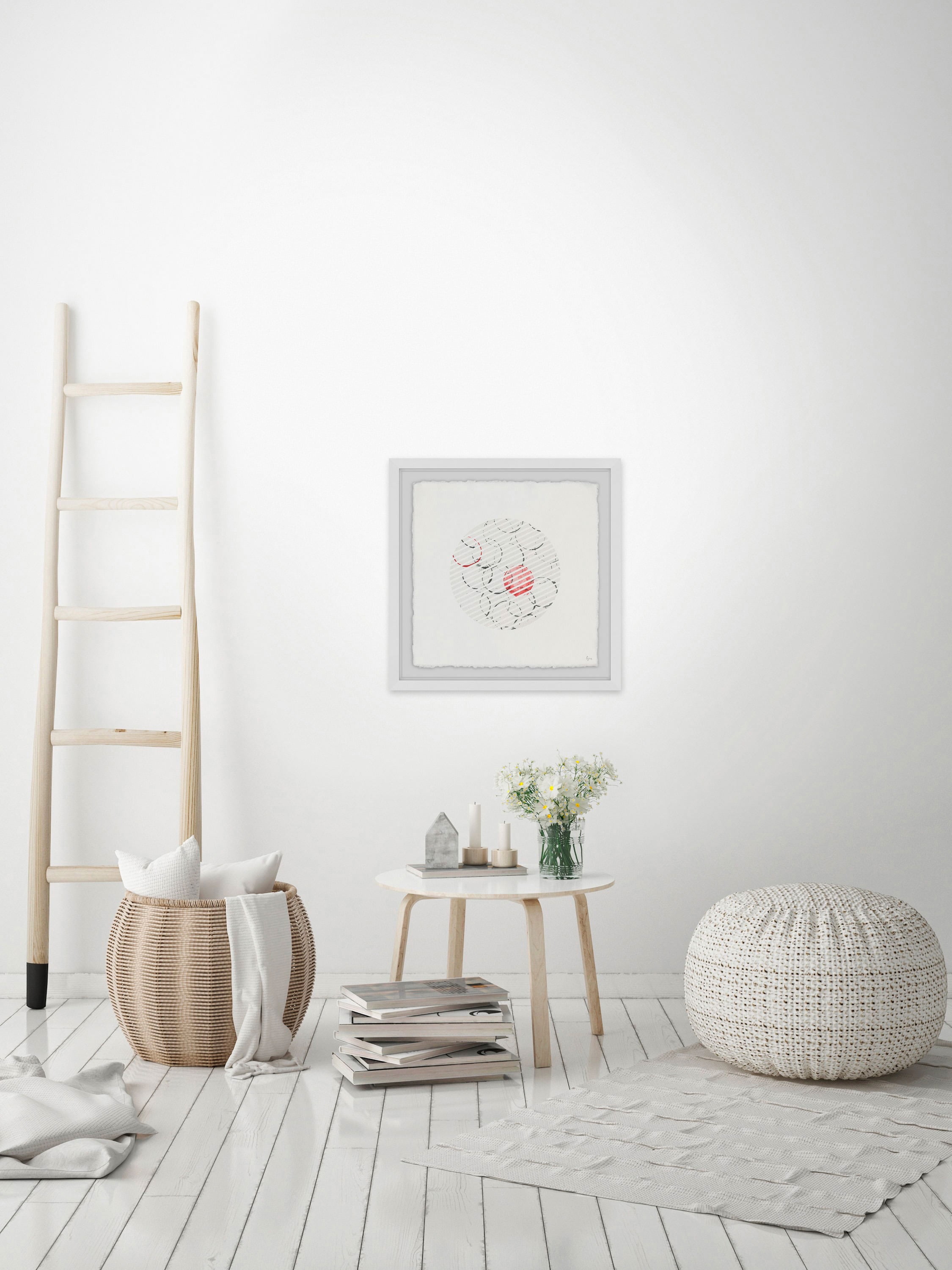 Pink Materialization Framed Painting Print