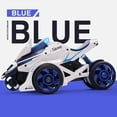 thumbnail image 2 of Pull Back Motorcycle Toy Boy Gift Pull Back Vehicles Cars Launcher Toy with Music Light Ejection Die-Cast Launching Catapult 2 in 1 Motorcycle Chariot - White, 2 of 6