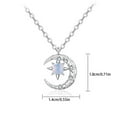 thumbnail image 4 of Moon Necklace Female Ins Niche Design Sense Star Pendant Clavicle Chain Gift-A44 With Chain, 4 of 6