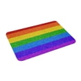 thumbnail image 2 of Haiem Colorful Glitter Rainbow Front Door Mat Indoor Outdoor Entrance, Waterproof All-Season, All-Weather Doormat, Durable Flannel Fabric, Fade Resistant, Low Profile, 16x24in, 2 of 9