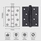 thumbnail image 3 of Bisagra de puerta de acero inoxidable, 2 piezas Bisagras de puerta Bisagras plegables Bisagras de acero inoxidable Bisagra de 3 mm de espesor, para puertas interiores sólidas (negro), 3 of 5