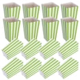 thumbnail image 1 of TABLZONE 40Pcs Green Striped Popcorn Paper Buckets Retro Design for Party Favor and Snacks, 1 of 8