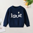 thumbnail image 2 of KPOPLK Boys School Uniform Sweater Big Boys' & Little Kids Youth Long Sleeve Round-Neck Sweater(3-4 Years,R115-Navy), 2 of 9