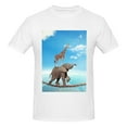 thumbnail image 4 of Bingfone Elephant Giraffe Men'S Loose Fit Short-Sleeve Pocket T-Shirt, 4 of 7