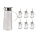 thumbnail image 1 of Juego 6 Tarros Mason Jar Asa Tapa + Jarra Vidrio Giza 1.3l Transparente, 1 of 4