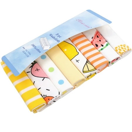 

Xmarks 8 Pack Colorful Cartoon Baby Washcloths Burping Towels Bib Drool Bib for Baby Burping Cloth Baby Bib Baby Infant Burp Cloth Baby Burp 8.3 x 8.3 Inch
