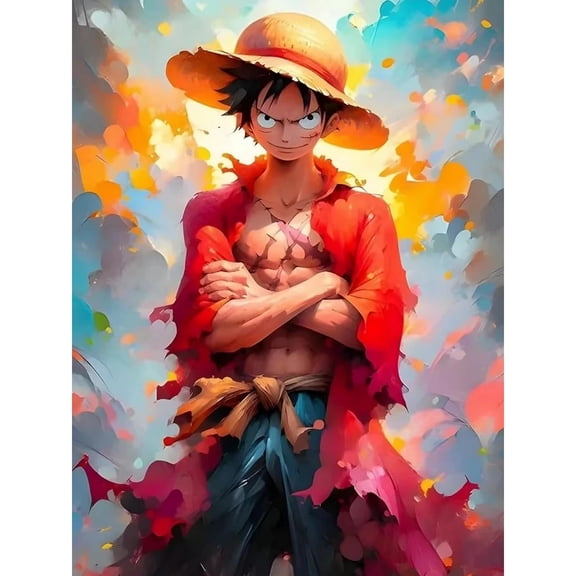 Japanese Anime Diamond Painting Set (for Adults) 5D DIY Anime Diamond Art Set (for Beginners) Round Full Diamond Diamond Painting Gem Art Crafts (Home Wall Decoration Gift)