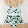 thumbnail image 5 of Gerichy Toddler Girl Swimsuit,Girls Bathing Suit Kids Child Girls 3 Piece Swimsuits Bathing Suit Bikini Tops Underpants Print Skirt Swimwear Set, 5 of 8