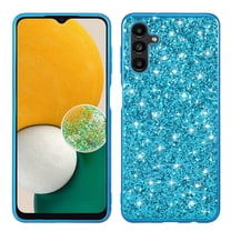 Nalacover Glitter Case for Samsung Galaxy A14 5G, Sparkle Crystal Bling Slim Lightweight Cover with Military Grade Soft Silicone Rubber Shockproof Anti-Scratches Case for Girls Women, Blue