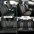 thumbnail image 5 of Fit for Chevrolet Suburban 2009-2024 Seat Covers - Full Set Waterproof Leather Car Seat Covers Compatible Airbag（2 Row 5 Seat,Black & Grey）, 5 of 7
