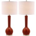 thumbnail image 5 of Safavieh Lighting Collection Mae Long Neck Blood Orange Ceramic 31-inch Bedroom Living Room Home Office Desk Nightstand Table Lamp (Set of 2) - LED Bulbs Included, 5 of 5