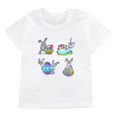 thumbnail image 3 of Nueva camiseta de algodón con diseño de huevos de Pascua para niños y hermanos, ropa para niños con bonito conejito, camiseta para bebé niño o niña, 3 of 5