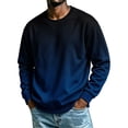 thumbnail image 3 of NOLVAREN Big and Tall Men's Gradient Crewneck Sweatshirt, Long Sleeve Pullover Sweatshirt for Men, Casual Printed Crew Neck Top, M - 4XL, 3 of 6