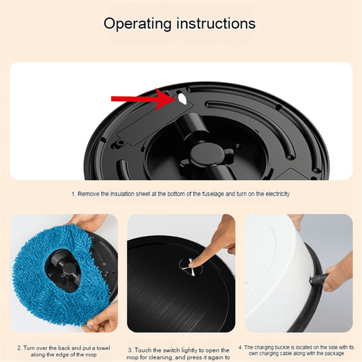 Intelligent Mopping Robot Household Wet and Dry Mopping Machine Portable Rechargeable Cleaning Machine Vacuum Cleaner-B