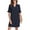 Navy Blue, variant on ANYJOIN Women Summer Dresses V Neck Ruffle Short Sleeve Sundress Casual Shift Dress