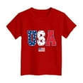 thumbnail image 4 of Gubotare Girls Usa Shirt Girls' Shirt Casual Short Sleeve Fashion T-Shirt for Girls Kids' Graphic Tee Youth Top (Red,Size 11-12 Years), 4 of 4