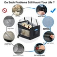 thumbnail image 3 of Dog Car Seat for Medium Dog, Small Pets Car Booster with Waterproof Pad Folding Pet Basket for Puppy Cat Travel Supplies Half Seat Safety with Harness Attachment- Black, 3 of 6