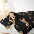 thumbnail image 4 of Homewish Jungle Animal Leopard Bedding Comforter Set,Safari Cheetah Twin Comforter Sets,Brown Black Bedding Set For Boy,Super Cozy Room Decor Reversible,2 Pieces, 4 of 8