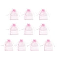 thumbnail image 1 of Bolsas de cordón de organza de 100 piezas Bolsas de dulces transparentes Bolsa de galletas para tratar Bolsas de regalo pequeñas para el banquete de boda Rosa claro, 1 of 5