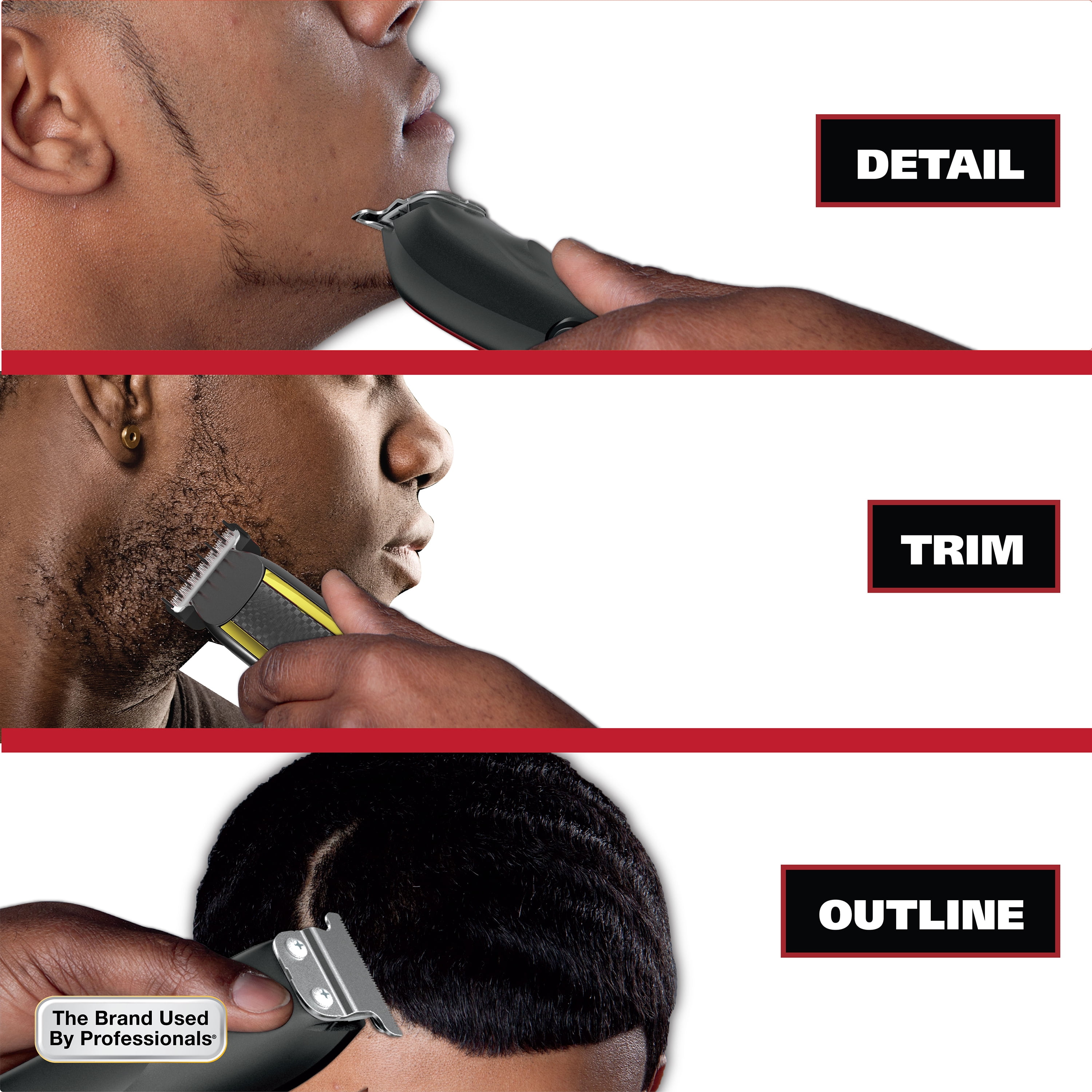 Wahl Edge Pro Corded Trimmer, Ultra-Close T-Blade, Bump-Free Men's Hair Cutting Kit,  9686-300