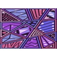 thumbnail image 1 of Ahgly Company Indoor Rectangle Patterned Purple Iris Purple Area Rugs, 7' x 9', 1 of 6