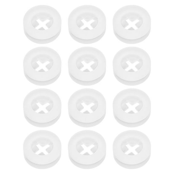 Raindrops  12 PCS Silicone Spill Proof Stopper Bottle Replacement White