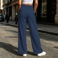 thumbnail image 4 of Edvintorg Wide Leg Yoga Pants for Women Plus Size Fashion Lightweight Stretch Loose Trouser Elastic Waisted Workout Pant with Pocket Womans Clothes Navy S-3XL, 4 of 6