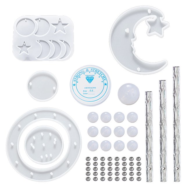 Toystoory Molde de resina Windchime, herramientas de epoxi de silicona, Kit de molde reutilizable de fundición para decoración, artesanía para Artesanía Tipo 6 Toystoory HA010212-06