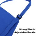thumbnail image 5 of (Price/2 PCS) Opromo Colorful Cotton Canvas Kids Aprons with Pocket, Artist Apron & Chef Apron (S-XXL)-Blue-L, 5 of 7