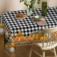 thumbnail image 4 of Fall Tablecloth 60x120 for Recatangle Table - Vintage Fall Decorations for Home - Black Plaid Pumpkins Table Cloth Thanksgiving Decor for Dinning, Home, Party, 4 of 6