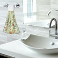 thumbnail image 5 of Yayeee Kitchen Hanging Hand Towels Set of 2 with Loop Bathroom Absorbent Tie Towel, Green Floral Pattern, 5 of 7