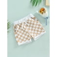 thumbnail image 3 of Hirigin Toddler Baby Boy Girl Summer Shorts Checkerboard Plaid Pants 6 12 18 Months 2T 3T Elastic Waist Drawstring Jogger Short Pants, 3 of 7