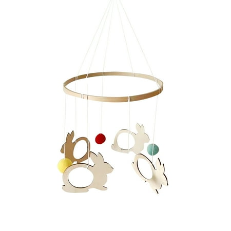 

Baby Crib Mobile Nursery Mobile Crib Bed Bell Baby Bedroom Ceiling Wooden Beads Wind Chime Hanging Bed Decoration For Boys And Girls Hanging Garland with Lights Christmas