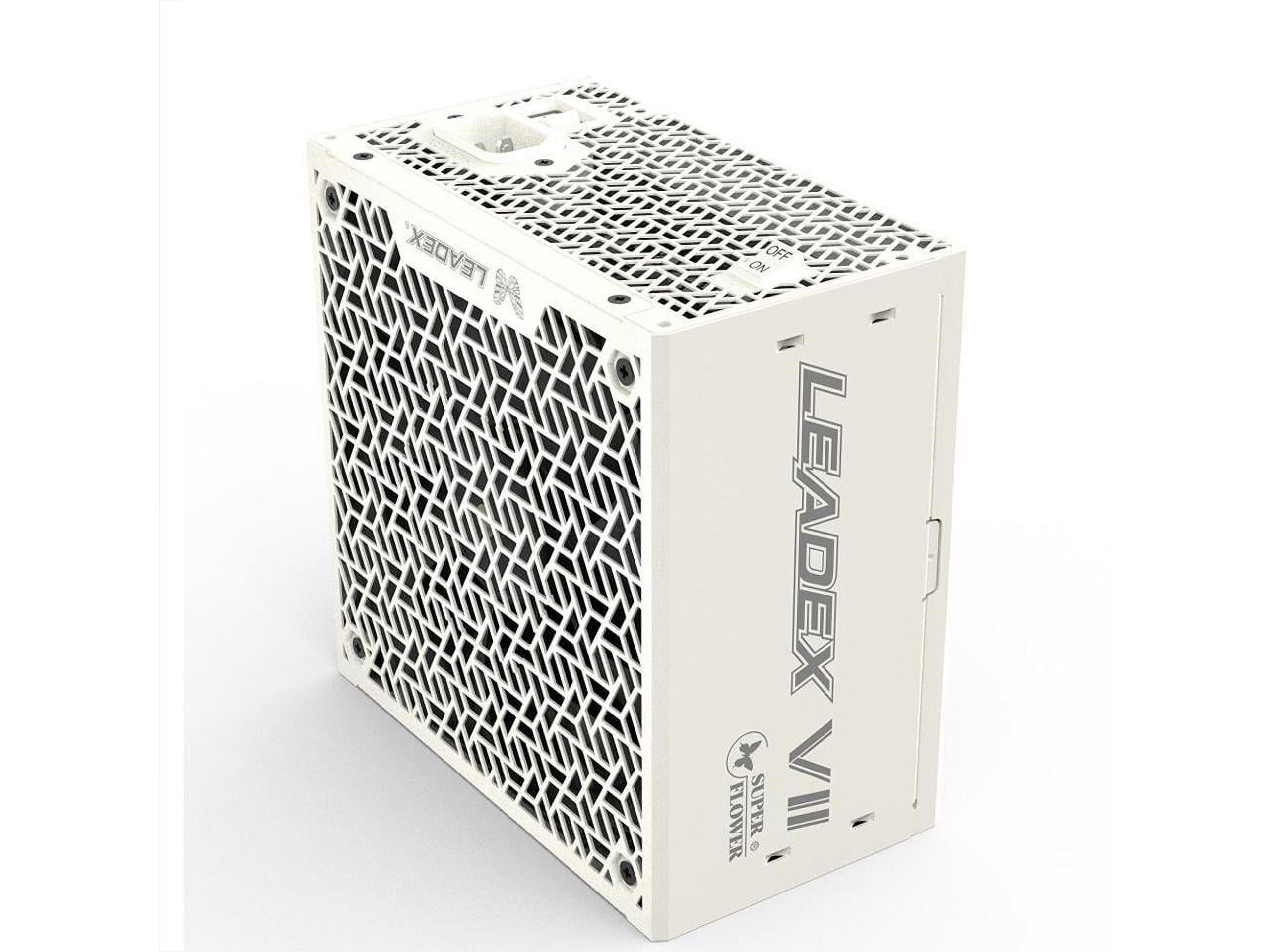 Super Flower Leadex VII XP 1200W 80+ Platinum, Cybenetics Platinum, Full Modular, ATX 3.1, W/12V-2*6 Cable (2x8pin - 16pin native cables) , Power Supply, FDB Fan, SF-1200F14XP, White