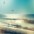 thumbnail image 2 of Schlabach, Sue 26x26 Gold Ornate Wood Framed with Double Matting Museum Art Print Titled - Coastline Waves no Word, 2 of 4