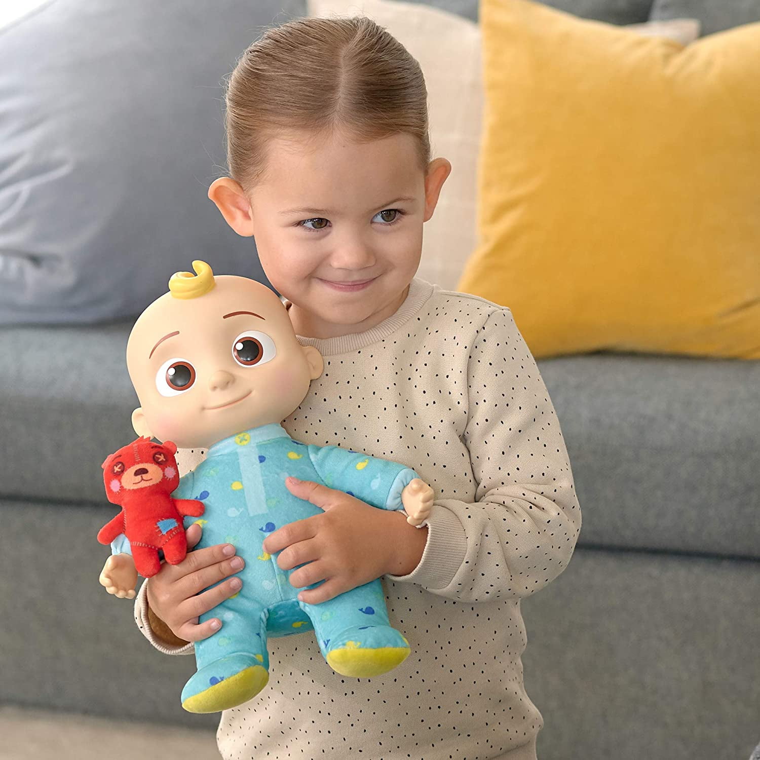 Official Musical Bedtime JJ Doll, Soft Plush Body – Press Tummy and JJ Sings – Toys for Babies