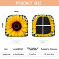 thumbnail image 3 of Sunflower on Blue Checkered Background Seat Covers for Dining Room Chairs Set Of 4,Stretch Printed Washable Chair Seat Cover with Elastic Ties and Button,Removable Waterproof Couch Cushion Covers, 3 of 6