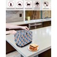 thumbnail image 4 of Floral Toaster Cover 4 Slice, Tropical Plants Blue Leaves Flowers Bread Maker Cover Toaster Dust Cover with Pockets, Dust-Proof Cover for Kitchen Small Appliance 12x11x8in, 4 of 5