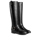 thumbnail image 3 of Ferwind Women's Tall Boots Metallic Star Studded Straps Female Adult Black 10, 3 of 3