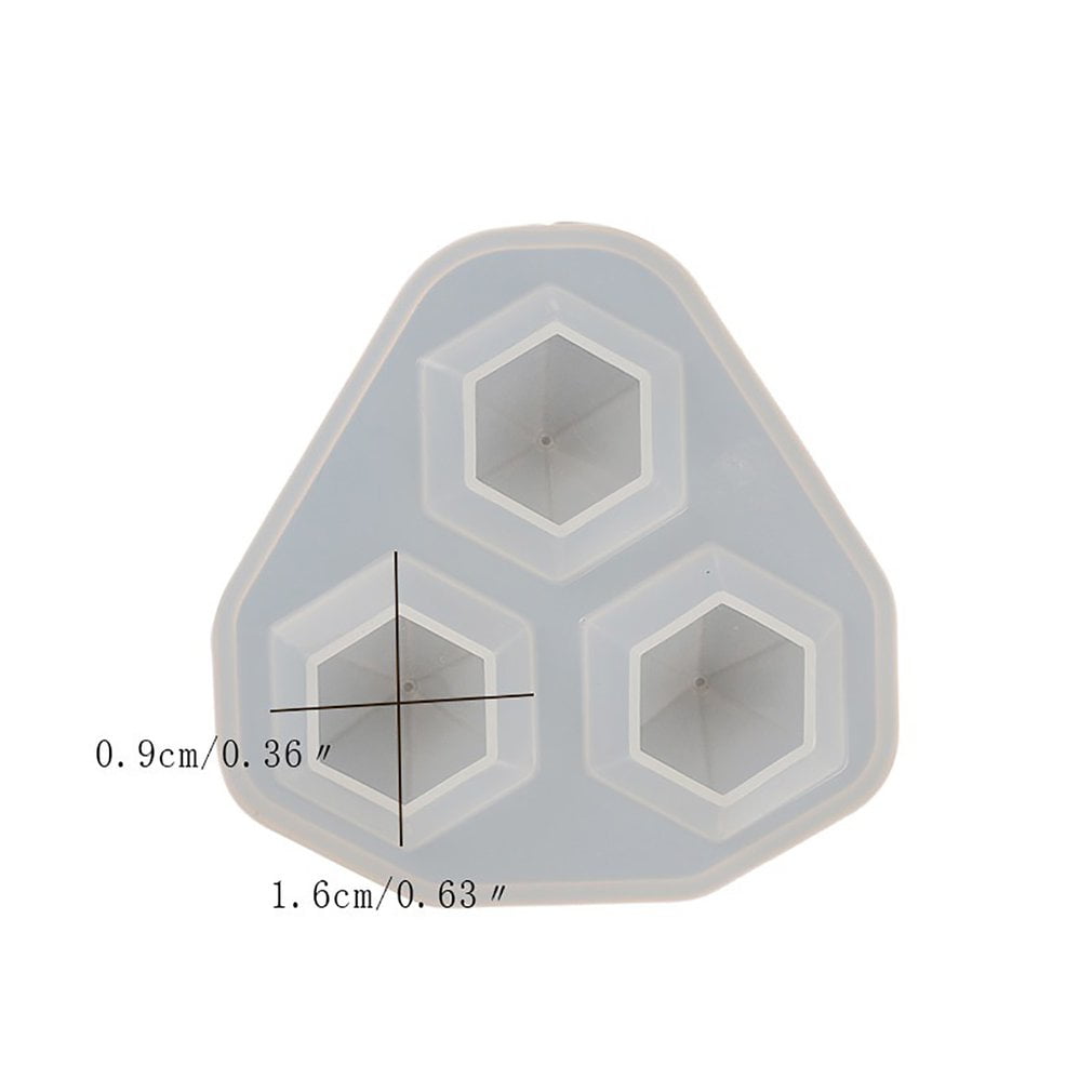 White 9x16mm 1pcs Creative Silicone Mold Resin Molds for Small Diamond Pendant Pendant Diamond Die Mould for Jewelry