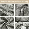 thumbnail image 3 of Nanshing Therese 7 Piece Damask Comforter Set , Grey , California King Size , Jacquard with matching solid piecework, 3 of 6