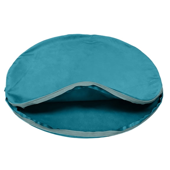 Velvet Round Pillowcase Japanese Drum Style with Zipper No Core Cushion Soft Comfortable for Sofa Bed Chair Home Decor