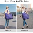 thumbnail image 5 of 22 Inch Oversized Travel Bag Lightweight Canvas Weekender Duffel with Multi Pockets, Aurora Print, 5 of 5