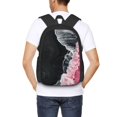 thumbnail image 4 of Easygdp Pink White Ocean Waves Mochila de Gran Capacidad Minimalista Ideal para Escuela, Viajes y Uso Diario, 4 of 6