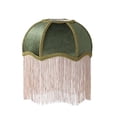 thumbnail image 2 of Velvet Tassel Lampshade,Scallop Bell Shape Victorian Style Fringe Lamp Cover Decor for Table Lamp,Floor Light & Bedside, 2 of 5